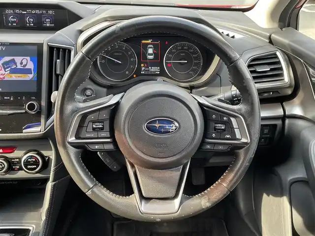 スバル インプレッサ スポーツ 2．0i－L アイサイト 福岡県 2017(平29)年 10.8万km ピュアレッド ワンオーナー/社外ナビ/（Panasonic:CN-LR820D）/Bluetooth対応/フルセグTV/CD/DVD/FM/AM/バックカメラ/レーダークルーズコントロール/パドルシフト/ドアバイザー/プッシュスタート/純正フロアマット/純正アルミホイール/保証書/取扱説明書/スペアキー/スマートキー