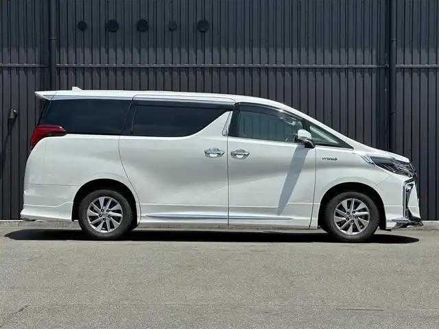 トヨタ アルファードハイブリット SR サイドリフトアップ 福島県 2018(平30)年 3.3万km ホワイトパールクリスタルシャイン サイドリフトアップチルトシート装着車/モデリスタエアロ/純正ナビ/(CD/DVD/BT/SD/AUX/USB/HDMI)/フルセグ/バックカメラ/フリップダウンモニター/アダプティブクルーズコントロール/デジタルインナーミラー/黒レザーシート/シートヒーター/ベンチレーション/パワーシート/エンジンスターター/ETC2.0/両側パワースライドドア/ブレーキホールド/純正16AW/純正フロアマット/取扱説明書/保証書/スペアキー