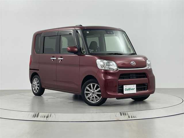 ダイハツ タント X SA Ⅲ 埼玉県 2017(平29)年 6.1万km ファイアークォーツレッドM 社外ナビ/(USB/Bluetooth/CD/DVD/ipod/AM/FM)/地デジフルセグ/バックカメラ/前方ドライブレコーダー/ETC/片側パワースライドドア/運転席シートヒーター/オートマチックハイビーム/衝突軽減ブレーキ/電動格納ミラー/パワーモード/プッシュスタート/ステアリングリモコン/社外フロアマット/純正ドアバイザー/155/65R14×4サマータイヤ車載