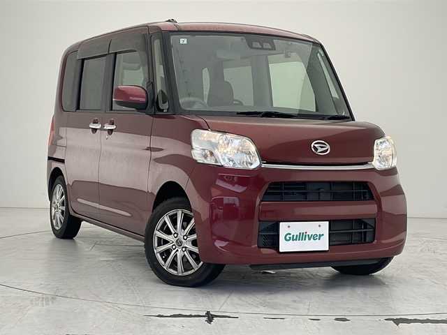 ダイハツ タント X SA Ⅲ 沖縄県 2017(平29)年 6.1万km ファイアークォーツレッドM 社外ナビ(MDV-D504BTW)/(USB/Bluetooth/CD/DVD/ipod/AM/FM)/地デジフルセグ/バックカメラ/前方ドライブレコーダー/ETC/片側パワースライドドア/運転席シートヒーター/オートマチックハイビーム/衝突軽減ブレーキ/電動格納ミラー/パワーモード/プッシュスタート/ステアリングリモコン/社外フロアマット/純正ドアバイザー/155/65R14×4サマータイヤ車載