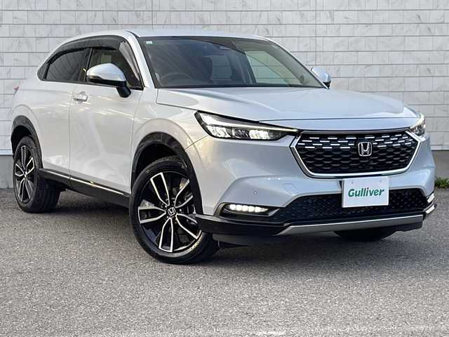 ホンダ ヴェゼル ハイブリッド e:HEV Z 福島県 2023(令5)年 0.8万km プレミアムサンライトホワイトパール 4WD/ホンダコネクトディスプレイ/フルセグTV/全方位カメラ/衝突軽減ブレーキ/オートクルーズ/ドライブレコーダー/LEDオートライト/ハンズフリーバックドア/パーキングソナー/ステアリングヒーター/純正ドライブレコーダー/ヒーター付きコンビシート/スマートキー