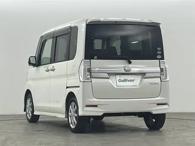ダイハツ タント カスタム X 福島県 2015(平27)年 5.8万km パールホワイトⅢ SDナビ /【AM/FM/DVD/CD/Bluetooth/フルセグ】/型番:NX515/片側パワスラ /ステアリングスイッチ　/プッシュスタート　/・スマートキー　/ミラクルオープンドア　/オートライト　/・LEDライト　/純正14INアルミホイール　/オートミラー　/アイドリングストップ　/ETC/寒冷地仕様/