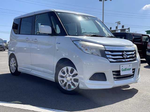 スズキ ソリオ HV MX 徳島県 2019(平31)年 8.2万km ピュアホワイトP 純正8型ナビ　CN-RZ843/（ラジオ/フルセグ/BT/USB/DISC）/バックカメラ/全方位カメラ/ビルトインETC/追従式クルーズコントロール/純正15インチアルミホイール/前方ドライブレコーダー/片側電動スライドドア/純正フロアマット/クリアランスソナー/D席シートヒーター/スマートキー/スペアキー/プッシュスタート
