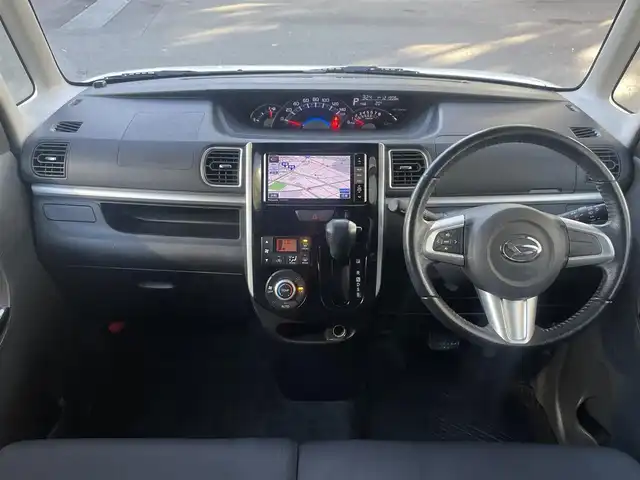 ダイハツ タント カスタム RS 静岡県 2015(平27)年 12.2万km パールホワイトⅢ 1オーナー /社外ナビ /地デジ/Bカメラ  /両側パワスラ/革巻きステアリング/ステアリングスイッチ/オートライト  /フォグランプ　/社外１４インチAW /スマートキー  /保証書　/取説