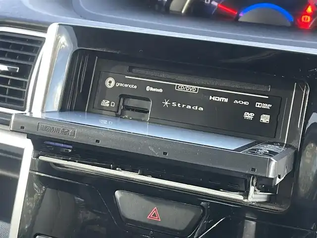 ダイハツ タント カスタム RS 静岡県 2015(平27)年 12.2万km パールホワイトⅢ 1オーナー /社外ナビ /地デジ/Bカメラ  /両側パワスラ/革巻きステアリング/ステアリングスイッチ/オートライト  /フォグランプ　/社外１４インチAW /スマートキー  /保証書　/取説