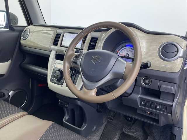 スズキ ハスラー ワンダラー 栃木県 2019(令1)年 4.5万km シフォンアイボリーメタリック/ウッディブラウン2トーンルーフ 純正ナビ（Panasonic　CN-RZ753W)/（BT/CD/DVD/フルセグ/AM/FM)/全方位カメラ/バック/サイド/フロントカメラ/衝突軽減システム/車線逸脱抑制機能/横滑り防止/アイドリングストップ/ビルトインETC/ドライブレコーダー/ハーフレザーシート/前席シートヒーター/電動格納ミラー/ドアバイザー/純正フロアマット/ISOFIX/プッシュスタート/スマートキー