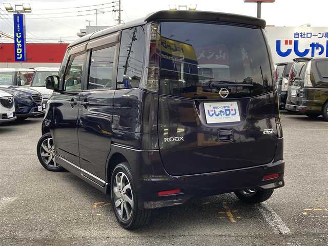 日産 ルークス ハイウェイスター 静岡県 2012(平24)年 3.3万km ミステリアスバイオレットパール (株)IDOMが運営する【じしゃロン焼津店】の自社ローン専用車両になります。こちらは現金またはオートローンご利用時の価格です。自社ローンご希望の方は別途その旨お申付け下さい/【じしゃロン個店占有の為　落札禁止】/片側パワースライドドア /社外オーディオ/CD/ラジオ/AUX/プッシュスタート /スマートキー/スペアキー/HIDヘッドライト/オートライト/フォグライト