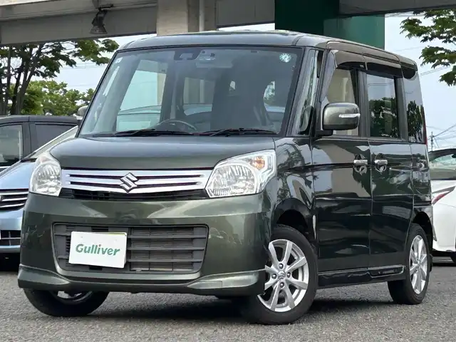 スズキ スペーシア X リミテッド 宮城県 2015(平27)年 3.9万km クールカーキPM 社外ナビ（FM:AM:TV:BT：DVD：）/ETC/アイドリングストップ/プリクラッシュセーフティー/ドラレコ前/D/Nシートヒーター/両側パワースライドドア/社外A/Wサマータイヤ（溝無し）