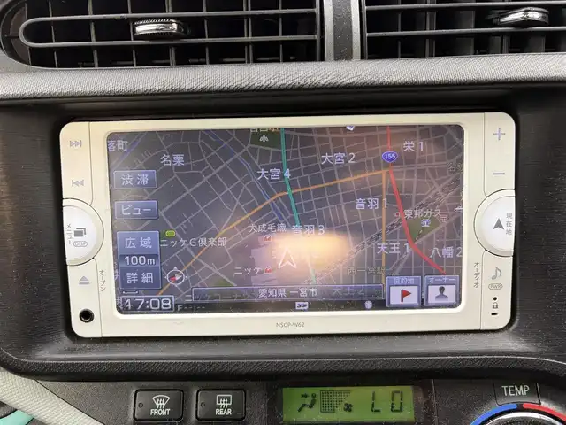 トヨタ アクア S 愛知県 2012(平24)年 5.2万km クールソーダメタリック 純正7インチナビ/ワンセグTV/Bluetooth/横滑り防止装置/オートライト/ETC/プッシュスタート/スマートキー