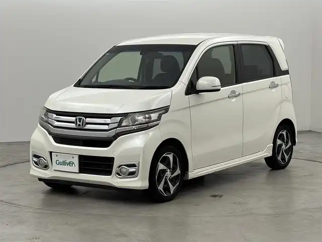 ホンダ Ｎ ＷＧＮ カスタム G ターボパッケージ 福岡県 2014(平26)年 9.1万km 白 純正ナビ／フルセグＴＶ　/バックカメラ　/ＥＴＣ　/クルーズコントロール　/シティブレーキアクティブシステム　/横滑り防止装置　/ＥＣＯＮ　/プッシュスタート　/パドルシフト　/ハーフレザーシート　/純正１５インチＡＷ