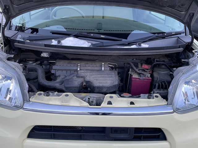 ダイハツ タント X SA 道東・釧路十勝 2014(平26)年 6.3万km コットンアイボリー 純正ナビ(AM、FM、フルセグTV、CD/DVD、SD、BT)/積み込み夏タイヤ/エンジンスターター/ステアリングスイッチ/片側パワースライドドア/衝突被害軽減システム/ETC/バックカメラ/横滑り防止/オートライト/プッシュスタート/電格ミラー