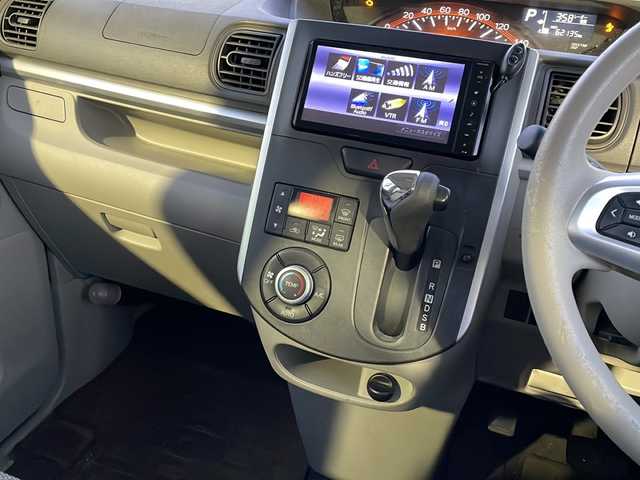 ダイハツ タント X SA 道東・釧路十勝 2014(平26)年 6.3万km コットンアイボリー 純正ナビ(AM、FM、フルセグTV、CD/DVD、SD、BT)/積み込み夏タイヤ/エンジンスターター/ステアリングスイッチ/片側パワースライドドア/衝突被害軽減システム/ETC/バックカメラ/横滑り防止/オートライト/プッシュスタート/電格ミラー