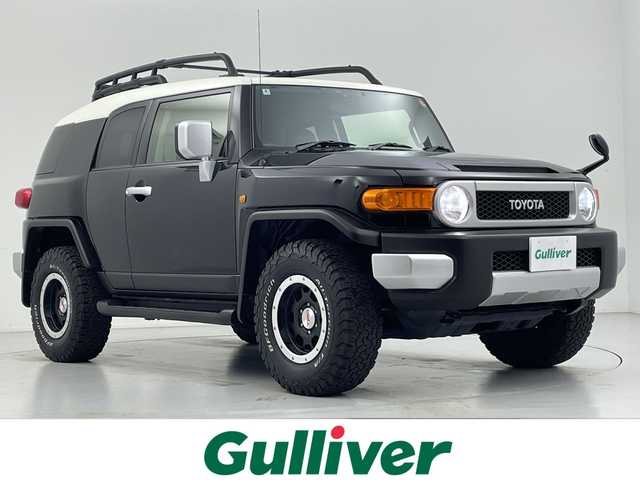 トヨタ ＦＪクルーザー カラーパッケージ 愛知県 2014(平26)年 6.8万km ブラック/ホワイト ワンオーナー/２トンカラー/SDナビ・TV/バックカメラ/ETC/ルーフレール/BFGoodrichタイヤ/TRD16インチAW/純正ホイールスタッドレス車載/HIDライト/クルーズコントロール/ドライブレコーダー/クリアランスソナー/カーテンエアバッグ/サイドエアバッグ