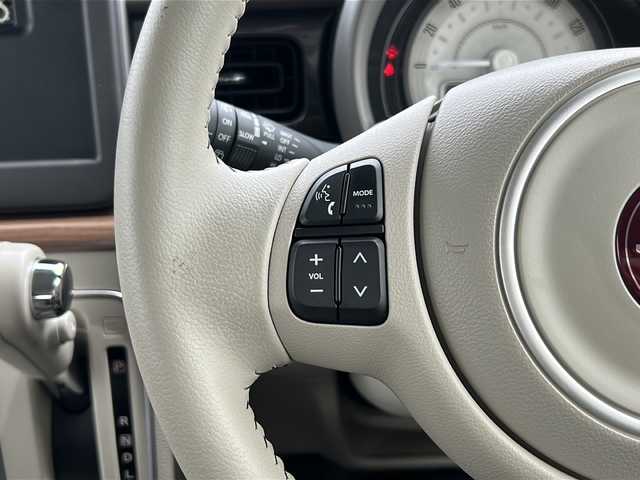 スズキ ラパン ＬＣ X 山口県 2023(令5)年 0.2万km ノクターンブルーパール 新車保証書/全方位モニター付きパッケージ/ハーフレザーシート/シートヒーター【D+N席】/USB充電口×２/純正14インチアルミホイール/純正フロアマット/プッシュスタート/スマートキー/スペアキー/オートライト/アイドリングストップ/パーキングアシスト/デュアルカメラブレーキサポート/レーンキープアシスト/誤発進抑制機能