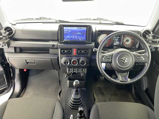 スズキ ジムニー XC 千葉県 2019(令1)年 5.2万km ブルーイッシュブラックパール3 純正ナビ/Bluetooth CD DVD フルセグ/シートヒーター/純正フロアマット/純正アルミホイール/クルーズコントロール/背面タイヤ/ＬＥＤヘッドライト/４ＷＤ/プッシュスタート/スマートキー/ウィンカーミラー/ステアリングスイッチ/スズキセーフティーサポート/衝突軽減ブレーキ/レーンキープアシスト/オートライト
