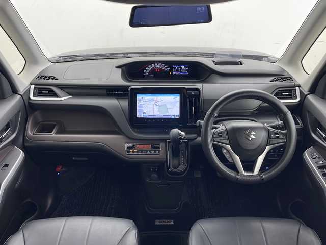 スズキ ソリオ バンディット HV MV 秋田県 2022(令4)年 1.9万km スーパーブラックパール ４ＷＤ/純正ナビ/　（CD/DVD/フルセグＴＶ/Bluetooth/USB)/全方位カメラ/アダプティブクルーズコントロール/両側パワースライドドア/前席シートヒーター/ヘッドアップディスプレイ/デジタルインナーミラー一体型前後ドライブレコーダー/純正フロアマット/オートライト/LEDヘッドライト/ミラーヒーター/レザー調シートカバー/スマートキー/ＥＴＣ/取扱説明書