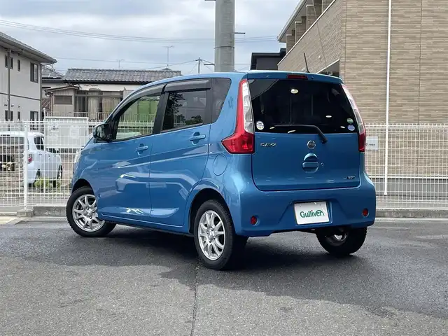 日産 デイズ X Vセレ +SeftyⅡ 福島県 2015(平27)年 2.6万km 青Ｍ ワンオーナー/社外メモリーナビ/CD/DVD/SD/ワンセグTV/社外14インチAW(純正ホイール＋夏タイヤ積込)/衝突被害軽減システム/アラウンドビューモニター/アイドリングストップ/プッシュスタート/ドアバイザー/フロアマット