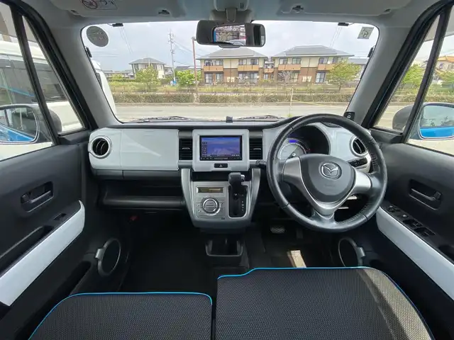 マツダ フレア クロスオーバー XS 福岡県 2015(平27)年 6.8万km 青Ｍ ・ホワイトルーフ/ ・衝突被害軽減システム/・純正メモリナビ ”CA9PC”/フルセグTV/CD/DVD/BT/USB/SD/ipod/・バックカメラ/・D席シートヒーター/・ETC/・HID AUTOヘッドライト/・アイドリングストップ/・シートリフター/・スマートキー/・ドアバイザー/・純正15インチAW/・保証書/取扱説明書/記録簿