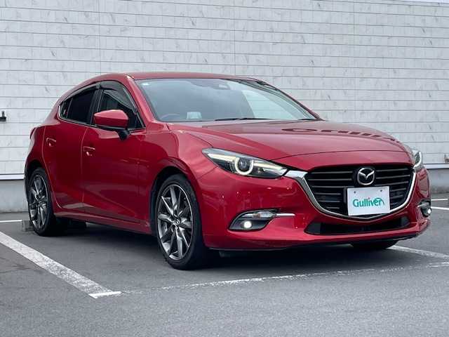マツダ アクセラ スポーツ 15S プロアクティブ 静岡県 2017(平29)年 9.6万km ソウルレッドプレミアムメタリック プッシュスタート/スマートキー/純正ナビ/　フルセグTV/BTオーディオ/DVD/バックカメラ /ヘッドアップディスプレイ/アクティブクルーズコントロール/LEDヘッドライト/パワーシート/シートヒーター/ハンドルヒーター/コーナーセンサー/パドルシフト