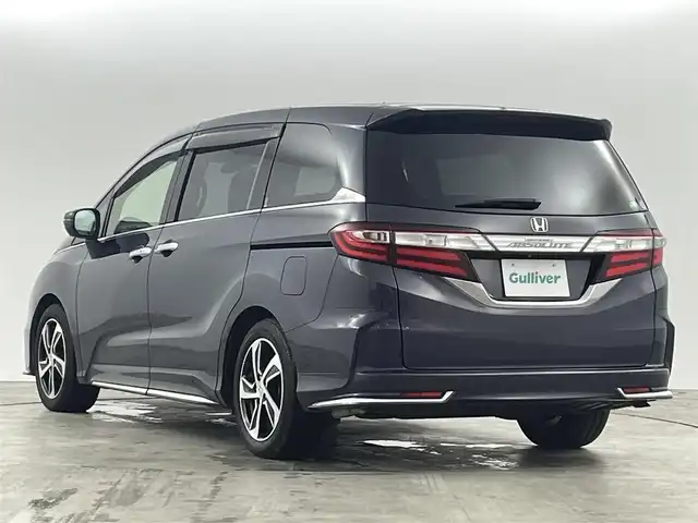 ホンダ オデッセイ アブソルート 福島県 2014(平26)年 7.5万km パープル 安心パッケージ　/・衝突被害軽減/・車線逸脱警報/・誤発信抑制機能/レーダークルーズコントロール/純正ＨＤＤナビゲーション　/【AM/FM/DVD/CD/Bluetooth/フルセグ】/バックカメラ　/ドライブレコーダー　/ハーフレザーシート　/両側パワースライドドア　/パドルシフト　/ＥＴＣ　/ステアリングスイッチ　/・革巻きステアリング　/プッシュスタート/・スマートキー/・スペアキー/LEDライト/・フォグライト/・オートライト/取扱説明書/・保証書