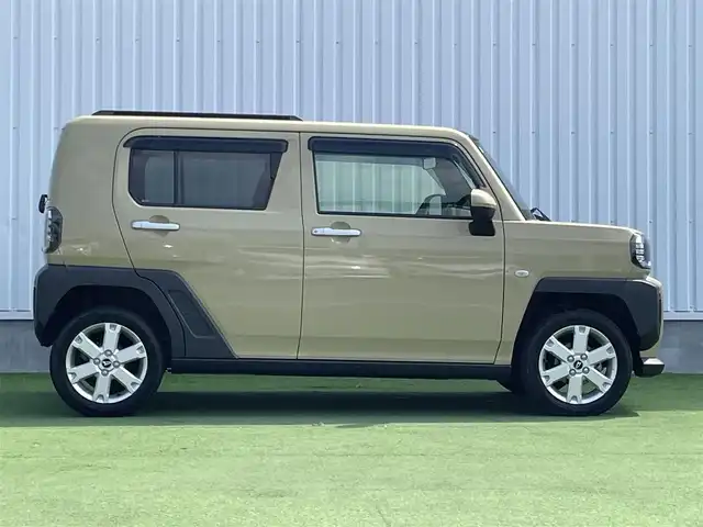 ダイハツ タフト G 香川県 2021(令3)年 3.4万km サンドベージュメタリック スマートアシスト/純正7インチナビ/ガラスルーフ/シートヒーター/コーナーセンサー/フルセグTV/バックカメラ/オートホールド/LEDヘッドライト/ドライブレコーダー前/ETC/オートライト/オートエアコン/パワーウィンドウ/プッシュスタート/スマートキー