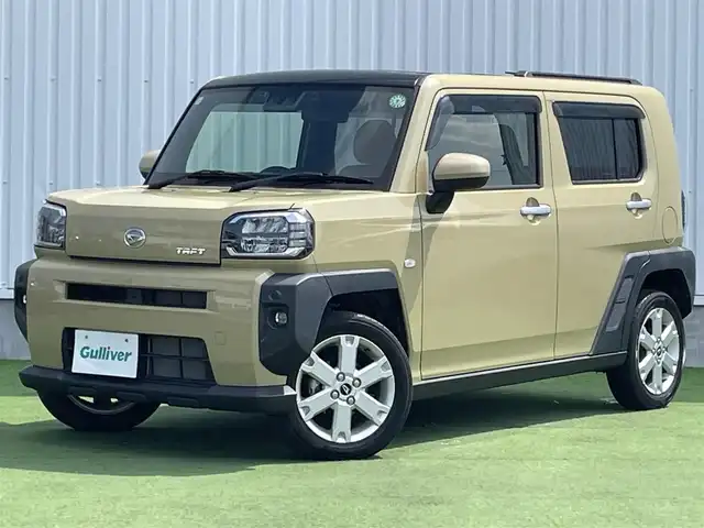 ダイハツ タフト G 香川県 2021(令3)年 3.4万km サンドベージュメタリック スマートアシスト/純正7インチナビ/ガラスルーフ/シートヒーター/コーナーセンサー/フルセグTV/バックカメラ/オートホールド/LEDヘッドライト/ドライブレコーダー前/ETC/オートライト/オートエアコン/パワーウィンドウ/プッシュスタート/スマートキー