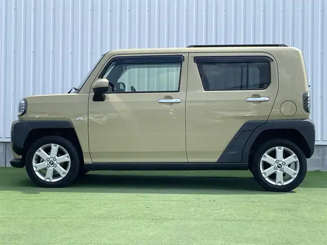 ダイハツ タフト G 香川県 2021(令3)年 3.4万km サンドベージュメタリック スマートアシスト/純正7インチナビ/ガラスルーフ/シートヒーター/コーナーセンサー/フルセグTV/バックカメラ/オートホールド/LEDヘッドライト/ドライブレコーダー前/ETC/オートライト/オートエアコン/パワーウィンドウ/プッシュスタート/スマートキー