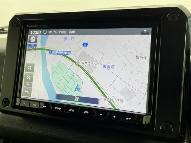 スズキ ジムニー 群馬県 2024(令6)年 0.2万km ブルーイッシュブラックパール3 禁煙車　純正ナビ　バックカメラ　Bluetooth　フルセグ　衝突軽減システム　クルーズコントロール　シートヒーター　ダウンヒルアシスト　横滑り防止装置　アイドリングストップ　車線逸脱警報　オートライト　LEDヘッドライト