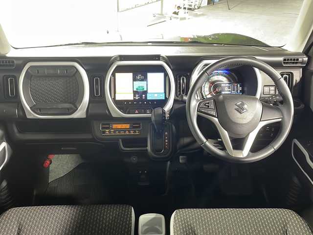 スズキ ハスラー HYBRID X 沖縄県 2020(令2)年 8.7万km クールカーキPM 県外仕入/禁煙車/衝突軽減ブレーキ/純正ナビ(フルセグ、Bluetooth、FM・AM、iPod)/全方位カメラ/コーナーセンサー/ＬＥＤヘッドライト/オートライト/レーンキープアシスト/純正アルミホイール/プッシュスタート/スマートキー/シートヒーター