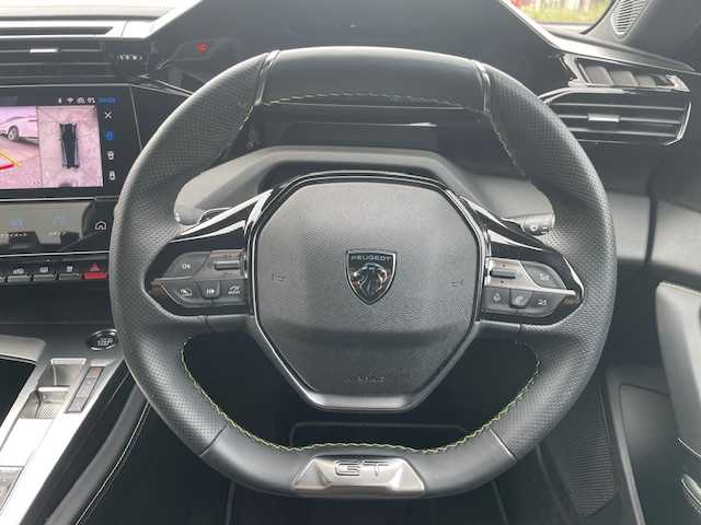 プジョー ３０８ SW GTハイブリッド 三重県 2022(令4)年 0.7万km パール レーンキープアシスト/ドライバーアテンションアラート/アクティブセーフティブレーキ/アクティブクルーズコントロール/レーンポジショニングアシスト/ブラインドスポットモニターロングレンジ/フロント/バックソナー/リアトラフィックアラート/パノラミックサンルーフ/360°ビジョン/純正メモリーナビゲーション/【Bluetooth/FM/AM】/ETC/前後ドライブレコーダー/ワイヤレス充電/パワーバックドア/パドルシフト/ステアリングヒーター/ハーフレザーシート/D席パワーシート/D/N席シートヒーター/オートライト/LEDヘッドランプ/225/40R18インチ純正AW/プッシュスタート/スマートキー/スペアキー/純正フロアマット