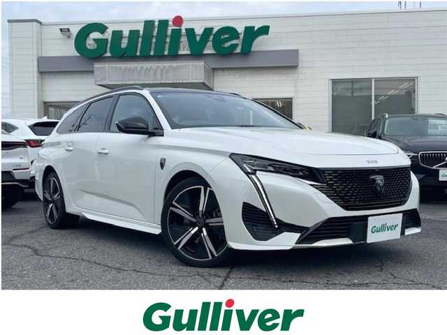 プジョー ３０８ SW GTハイブリッド 三重県 2022(令4)年 0.7万km パール レーンキープアシスト/ドライバーアテンションアラート/アクティブセーフティブレーキ/アクティブクルーズコントロール/レーンポジショニングアシスト/ブラインドスポットモニターロングレンジ/フロント/バックソナー/リアトラフィックアラート/パノラミックサンルーフ/360°ビジョン/純正メモリーナビゲーション/【Bluetooth/FM/AM】/ETC/前後ドライブレコーダー/ワイヤレス充電/パワーバックドア/パドルシフト/ステアリングヒーター/ハーフレザーシート/D席パワーシート/D/N席シートヒーター/オートライト/LEDヘッドランプ/225/40R18インチ純正AW/プッシュスタート/スマートキー/スペアキー/純正フロアマット