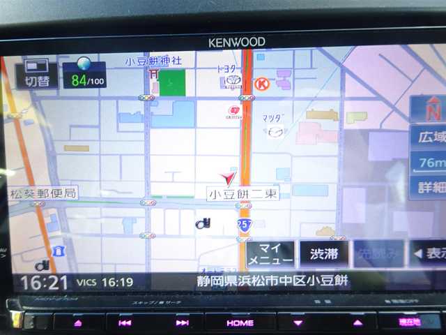 スズキ スイフト スポーツ 静岡県 2013(平25)年 5.2万km ブーストブルーパールメタリック ワンオーナー/禁煙車/KENWOOD SDナビ　MDVーZ704/（CD/DVD/SD REC/BT/USB/フルセグTV)/バックカメラ/プッシュスタート・スマートキー/クルーズコントロール/革巻きステアリングホイール/HIDヘッドライト/ETC/社外フロアマット/電動格納ミラー/スペアキー/保証書・取扱説明書