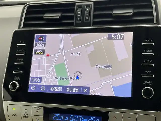 トヨタ ランドクルーザー プラド TX Lパッケージ マットブラED 岡山県 2023(令5)年 2.5万km ブラック メーカー9インチナビ/（BT/Carplay/TV)/パノラミックビューモニター/サンルーフ/ビルトインＥＴＣ２．０/前席パワーシート/ベージュレザーシート/シートベンチレーション/D席シートメモリー/ルーフレール/衝突軽減ブレーキ/LEDヘッドライト/オートハイビーム/追従型クルーズコントロール/社外ドライブレコーダー(前)/純正フロアマット/純正ドアバイザー/スペアキー