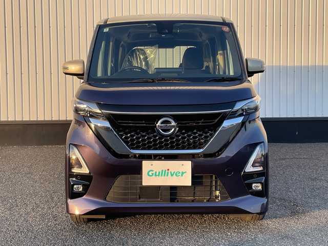 日産 ルークス HWS Gターボ プロパイロットED 千葉県 2022(令4)年 1.2万km パープルⅡ 純正9インチナビ/(フルセグTV/BT/CD/DVD/FM/AM)/全周囲カメラ/プロパイロット/ナビ連動前後ドライブレコーダー/ヘッドアップディスプレイ/衝突被害軽減システム/両側パワースライドドア/横滑り防止装置/ビルトインETC/アイドリングストップ/LEDヘッドライト/フォグランプ/オートライト/ウィンカーミラー/電動格納ミラー/純正15インチAW/シートリフター/プッシュスタート/スマートキー/フロアマット/スペアキー/取扱説明書/保証書