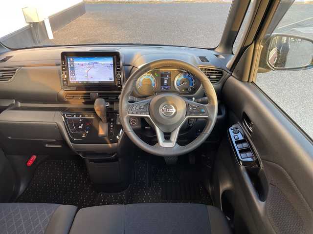 日産 ルークス HWS Gターボ プロパイロットED 千葉県 2022(令4)年 1.2万km パープルⅡ 純正9インチナビ/(フルセグTV/BT/CD/DVD/FM/AM)/全周囲カメラ/プロパイロット/ナビ連動前後ドライブレコーダー/ヘッドアップディスプレイ/衝突被害軽減システム/両側パワースライドドア/横滑り防止装置/ビルトインETC/アイドリングストップ/LEDヘッドライト/フォグランプ/オートライト/ウィンカーミラー/電動格納ミラー/純正15インチAW/シートリフター/プッシュスタート/スマートキー/フロアマット/スペアキー/取扱説明書/保証書