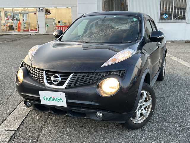 日産 ジューク 15RX タイプV 富山県 2012(平24)年 8.5万km サファイアブラック スマートキー/純正メモリナビ（MP311D-W）/フルセグTV/DVD再生/Bluetooth/ビルトインETC/バックカメラ/純正フロアマット/純正ドアバイザー/フォグランプ/電動格納ウィンカーミラー/保証書/取扱説明書/ナビ取扱説明書