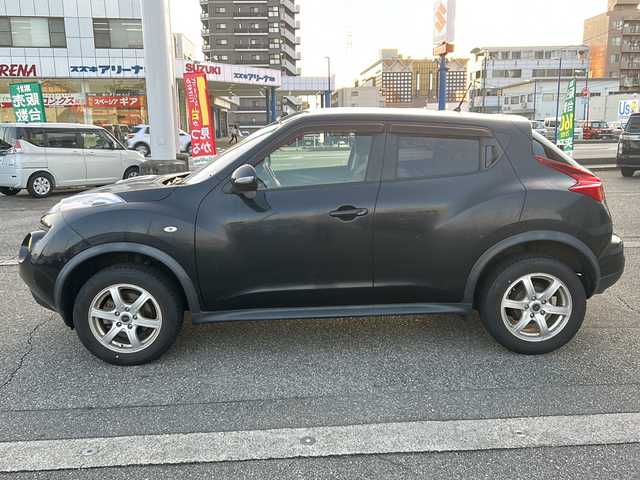 日産 ジューク 15RX タイプV 富山県 2012(平24)年 8.5万km サファイアブラック スマートキー/純正メモリナビ（MP311D-W）/フルセグTV/DVD再生/Bluetooth/ビルトインETC/バックカメラ/純正フロアマット/純正ドアバイザー/フォグランプ/電動格納ウィンカーミラー/保証書/取扱説明書/ナビ取扱説明書