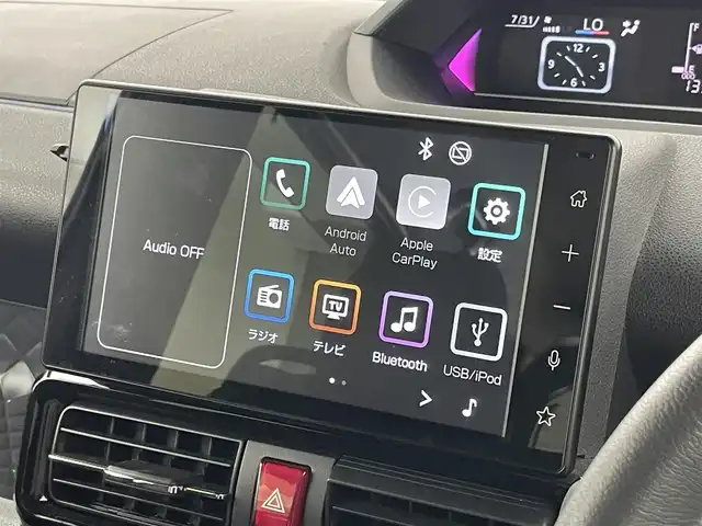 ダイハツ タント カスタム RS 福島県 2022(令4)年 1.4万km ブラックマイカメタリック/レーザーブルークリスタルシャイン 2トーン 純正ディスプレイオーディオ　パノラマモニター　スマートアシスト３　レーダークルーズコントロール　ビルトインＥＴＣ　シートヒーター　ドラレコ　両側パワースライドドア　ＬＥＤヘッドライト　オートライト