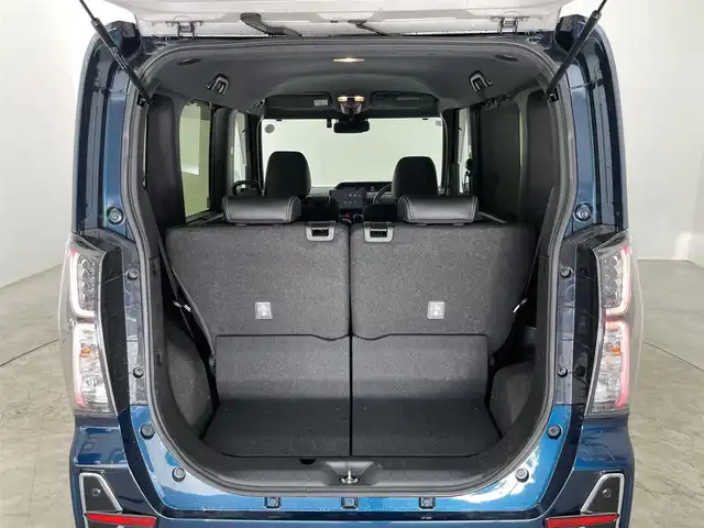 ダイハツ タント カスタム RS 福島県 2022(令4)年 1.4万km ブラックマイカメタリック/レーザーブルークリスタルシャイン 2トーン 純正ディスプレイオーディオ　パノラマモニター　スマートアシスト３　レーダークルーズコントロール　ビルトインＥＴＣ　シートヒーター　ドラレコ　両側パワースライドドア　ＬＥＤヘッドライト　オートライト