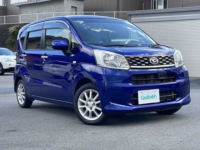 ダイハツ ムーヴ L SA 山梨県 2015(平27)年 4.9万km ディープブルークリスタルマイカ スマートアシスト/　・衝突回避支援ブレーキ/純正メモリナビ/　(CD/USB/SD)/シートヒーター/純正14インチアルミホイール/純正フロアマット/コーナーセンサー/4WD/リモコンキー/ETC