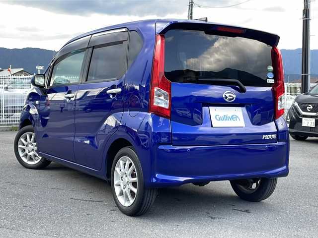 ダイハツ ムーヴ L SA 山梨県 2015(平27)年 4.9万km ディープブルークリスタルマイカ スマートアシスト/　・衝突回避支援ブレーキ/純正メモリナビ/　(CD/USB/SD)/シートヒーター/純正14インチアルミホイール/純正フロアマット/コーナーセンサー/4WD/リモコンキー/ETC