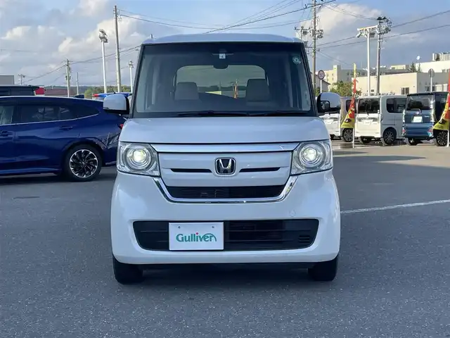 ホンダ Ｎ ＢＯＸ G L ホンダセンシング 青森県 2019(平31)年 5.2万km プラチナホワイトパール ４WD/社外ナビ/フルセグTV/CD/DVD/BT/片側パワースライドドア/ETC/レーンアシスト/衝突被害軽減システム/クルーズコントロール/LEDヘッドライト/オートライト/14インチ社外AW付サマータイヤ積込