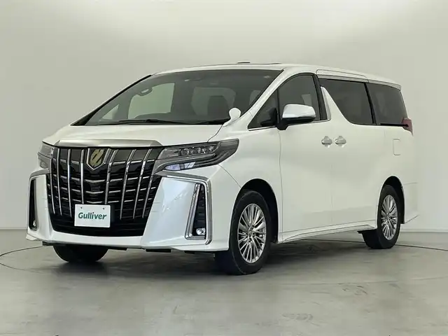 トヨタ アルファードハイブリット S タイプゴールドⅡ 群馬県 2021(令3)年 4.8万km ホワイトパールクリスタルシャイン 純正メモリディスプレイオーディオ（Bluetooth/フルセグTV/Miracast）　レーダークルーズコントロール　ツインムーンルーフ　AC１００V　ブランドスポットモニター　三眼ヘッドライト　デジタルインナーミラー　パーキングサポートブレーキ　プリクラッシュセーフティ　リヤクロストラフィックアラート　オートマチックハイビーム　パワーバックドア　ビルトインETC　前後ドライブレコーダー　スマートキー　プッシュスタート