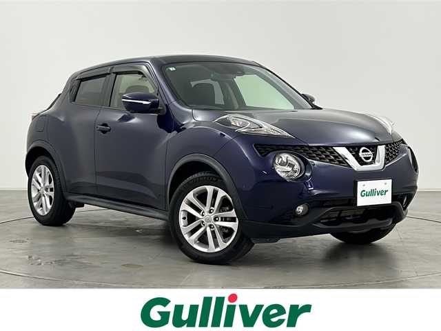 日産 ジューク 15RX Vセレクション 群馬県 2019(令1)年 4.9万km アズライトブルー 純正ナビ　全周囲カメラ　ビルトインＥＴＣ　ドライブレコーダー　　キセノンヘッドライト　オートライト　衝突被害軽減ブレーキ　レーンアシスト　純正アルミホイール　横滑り防止装置　スマートキー　禁煙車