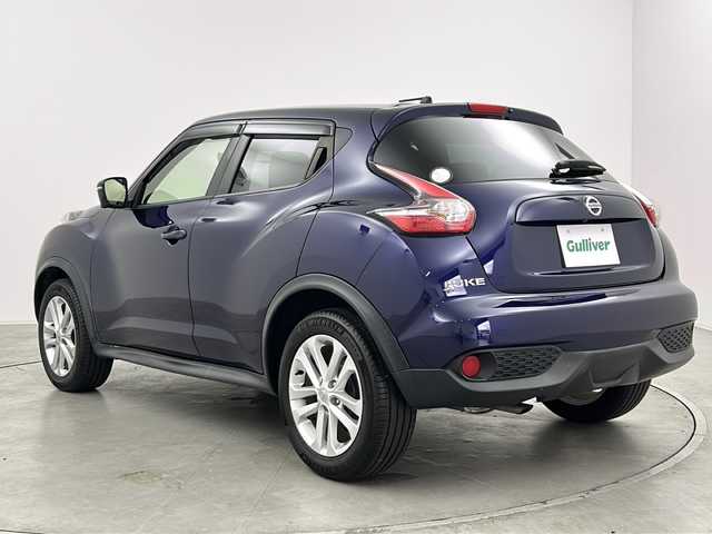 日産 ジューク 15RX Vセレクション 群馬県 2019(令1)年 4.9万km アズライトブルー 純正ナビ　全周囲カメラ　ビルトインＥＴＣ　ドライブレコーダー　　キセノンヘッドライト　オートライト　衝突被害軽減ブレーキ　レーンアシスト　純正アルミホイール　横滑り防止装置　スマートキー　禁煙車