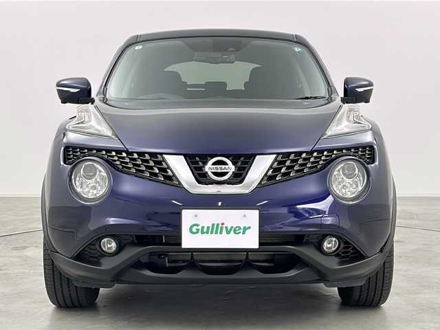 日産 ジューク 15RX Vセレクション 群馬県 2019(令1)年 4.9万km アズライトブルー 純正ナビ　全周囲カメラ　ビルトインＥＴＣ　ドライブレコーダー　　キセノンヘッドライト　オートライト　衝突被害軽減ブレーキ　レーンアシスト　純正アルミホイール　横滑り防止装置　スマートキー　禁煙車