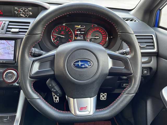 スバル ＷＲＸ ＳＴＩ STI 愛媛県 2016(平28)年 5.7万km WRブルーパール 社外ナビ（CN-RS02D）/・フルセグ/BT/CD/DVD/バックカメラ/ETC/ハーフレザーシート/ウィンカーミラー/オートライト/フォグランプ/純正18インチAW（STI）/スマートキー/プッシュスタート