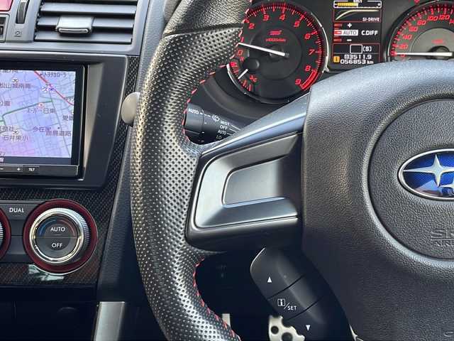 スバル ＷＲＸ ＳＴＩ STI 愛媛県 2016(平28)年 5.7万km WRブルーパール 社外ナビ（CN-RS02D）/・フルセグ/BT/CD/DVD/バックカメラ/ETC/ハーフレザーシート/ウィンカーミラー/オートライト/フォグランプ/純正18インチAW（STI）/スマートキー/プッシュスタート