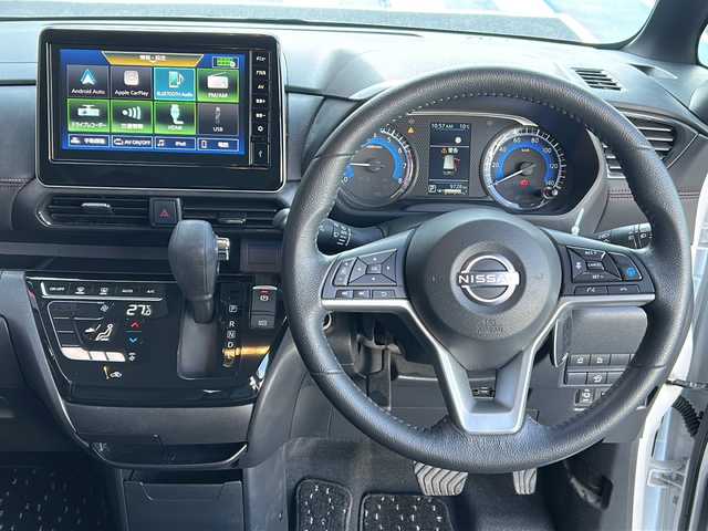 日産 ルークス HWS Gターボ プロパイロットED 広島県 2024(令6)年 1万km ホワイトパール 禁煙車/ワンオーナー/エマージェンシーブレーキ/車線逸脱警報/ハイビームアシスト/プロパイロット/コーナーセンサー/９インチディスプレイオーディオ/・Bluetooth/USB/スマホ連携/アラウンドビューモニター/両側パワースライドドア/革巻きステアリング/ステアリングスイッチ/オートライト/ハーフレザーシート/電動パーキングブレーキ/オートホールド/前後ドライブレコーダー（DJ6-D）/ETC/純正ドアバイザー/スマートキー/プッシュスタート/スペアキー/リアサーキュレーダー/15インチアルミホイール