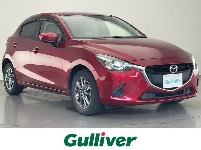 マツダ デミオ 13S ツーリング Lパッケージ 愛知県 2018(平30)年 4.7万km ソウルレッドクリスタルM 純正ナビ　フルセグＴＶ　バックカメラ　ハーフレザー白革　シートヒーター　パーキングセンサー　ＢＳＭ　ＨＵＤ　衝突軽減　車線逸脱　ＬＥＤオートライト　Ｂｌｕｅｔｏｏｔｈ　ＤＶＤ　ＵＳＢ　ＡＵＸ　禁煙車